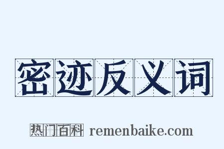 密迹反义词是什么意思的图片
